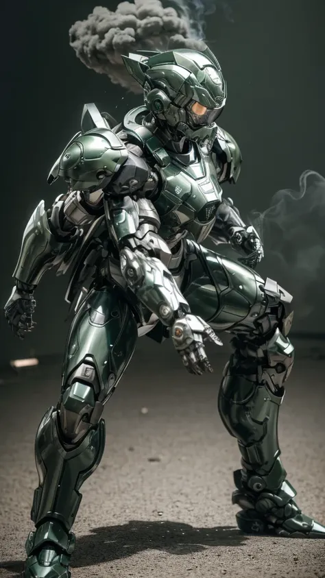 Textured skin, Super detailed, Attention to detail, high quality, 最high quality, High resolution, 1080P, hard disk, beautiful,(War Machine),beautiful cyborg middle aged woman,Mecha Cyborg Girl,(Dark green armor)((Major damage)),Woman with a mechanical body...