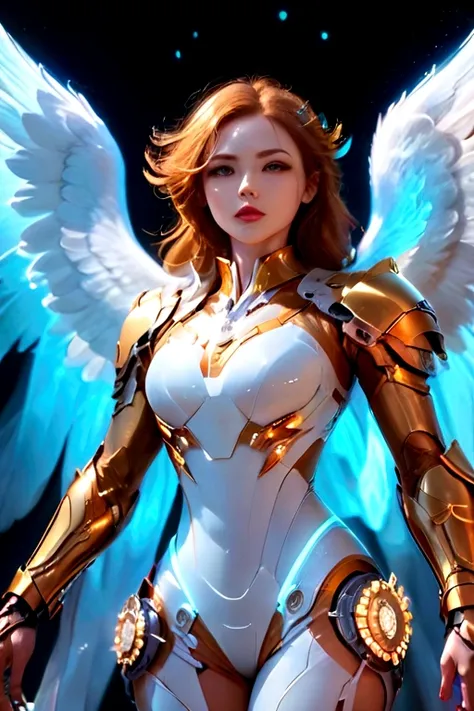 you have a mission!! task (((the most beautiful bionic angel in a perfectly tailored outfit in a given situation))), (give the s...