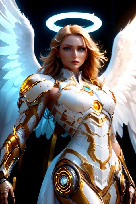 you have a mission!! task (((the most beautiful bionic angel in a perfectly tailored outfit in a given situation))), (give the s...