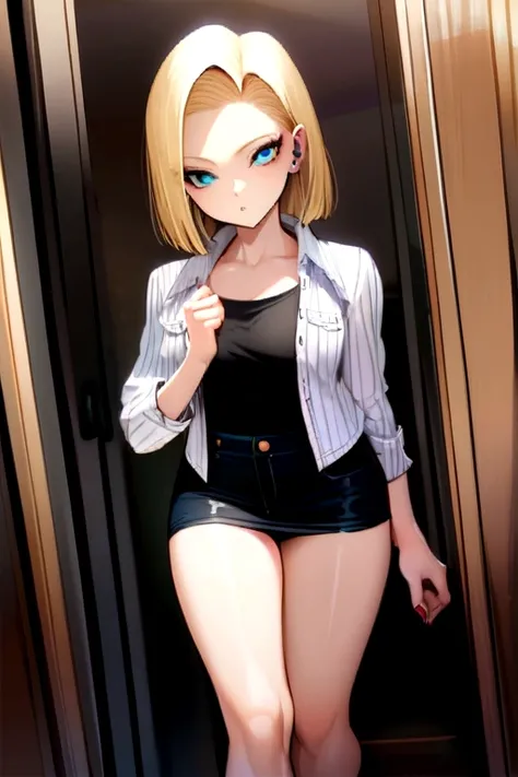 Android 18 with short skirt