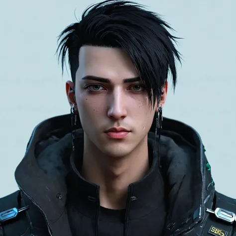 Change background cyberpunk handsome boy, realistic face, 8k, ultra realistic