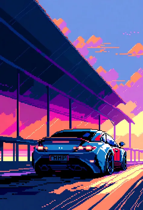 car pixel art