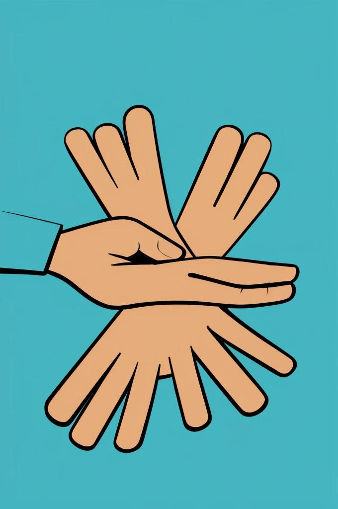 Hands wanting to grab something in cartoon style 