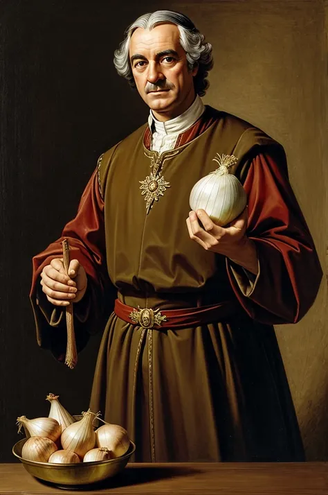 Lord holding onions 