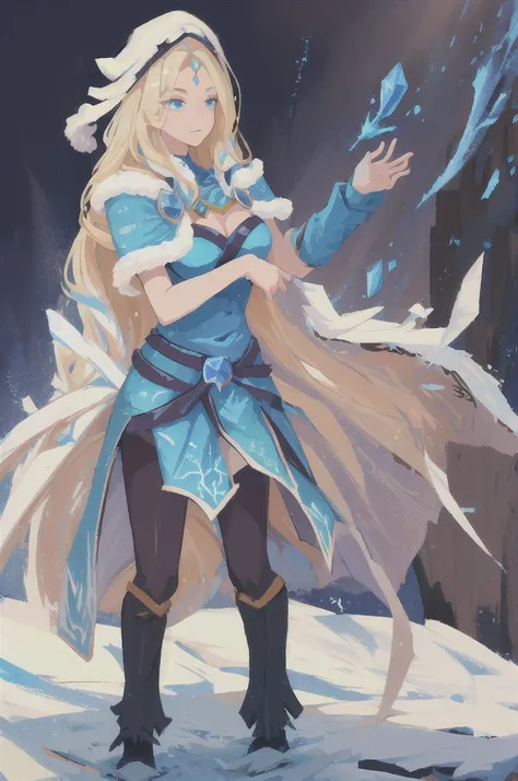 masterpiece, best quality, 1girl, crystal maiden, full body