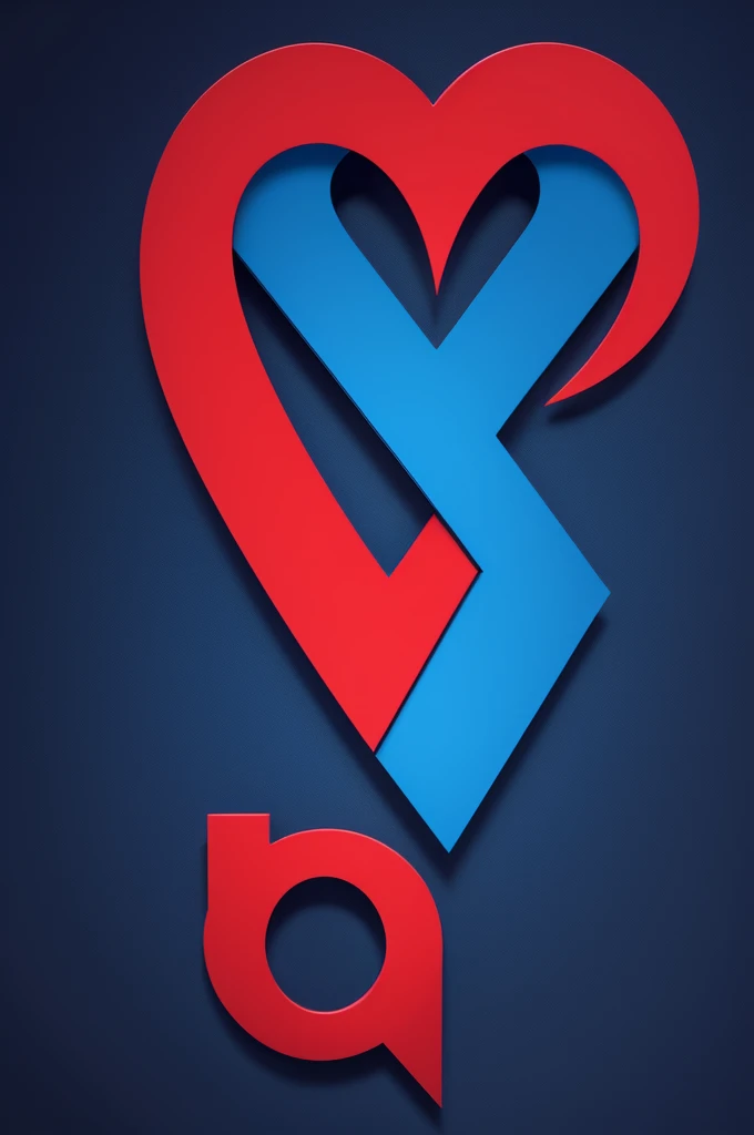 Make a logo for Disney with the letter D in red and a dark blue background