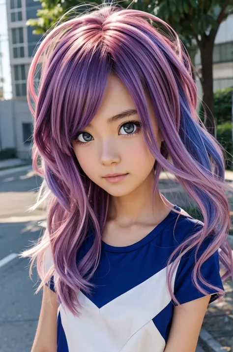 Anime girl with dynamic hair 