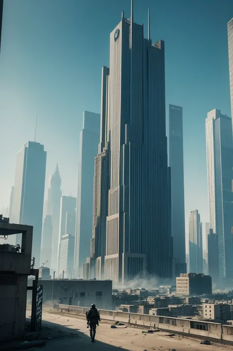 Images of a city in the dystopian future