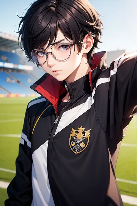 Ren Amamiya Persona,anime boy,soccer uniform, glasses