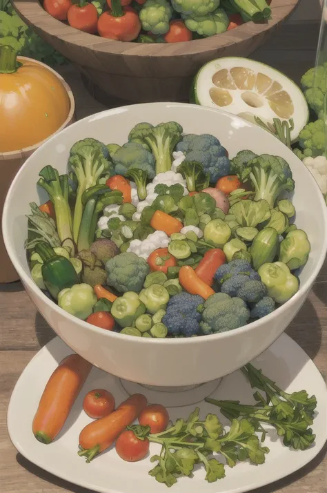 ((masterpiece:1.4, Highest quality)), ((masterpiece, Highest quality)),figure,(One Boy:1.5)(vegetables:1.5),(vegetables mascot costume:1.2),broccoli,broccoliに囲まれる,