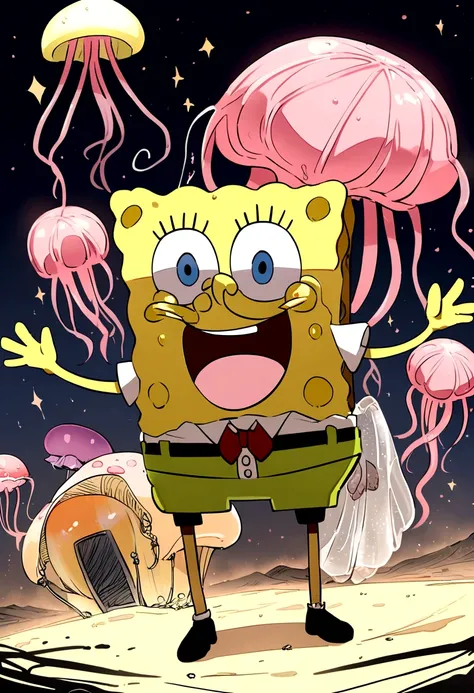 Spongebob is catching jellyfish at Akatsuki&#39;s headquarters