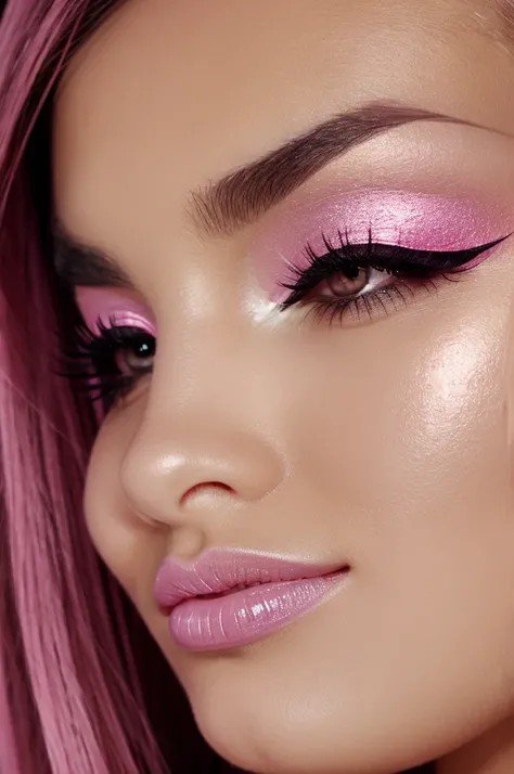 Logo on eyelashes, with pink comors and the name Sophiee