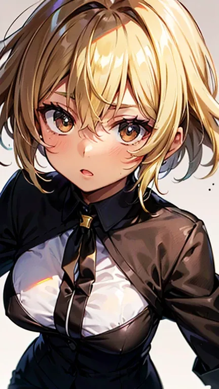 Nishizumi Shiho,Darjeeling,where,

One Woman,

(Blonde:1.5),
(Semi-short hair:Slightly longer,)Asymmetrical Hair,Perm,Gradient Hair:Gold-black,

Late 30s,Natural skin texture,Narrow waist,
(Brown skin:1.9),tall,Sunburn,
Japanese Girl,Gal,
light brown eyes,...