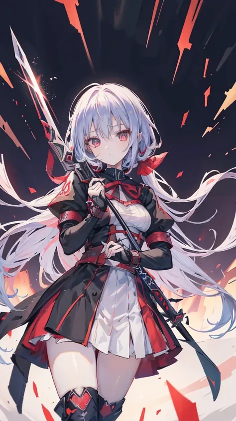 Anime girl holding a sword and a red ball in her hands, Nightcore, Gap Moe Yandere Grimdark, From Arknights, Gothic Maiden Anime Girl, Female Vampire Knight, 2b, 2b ..., Devil Anime Girl, Fate-like anime style/Stay Night, From Girls Frontline, portrait Gap...