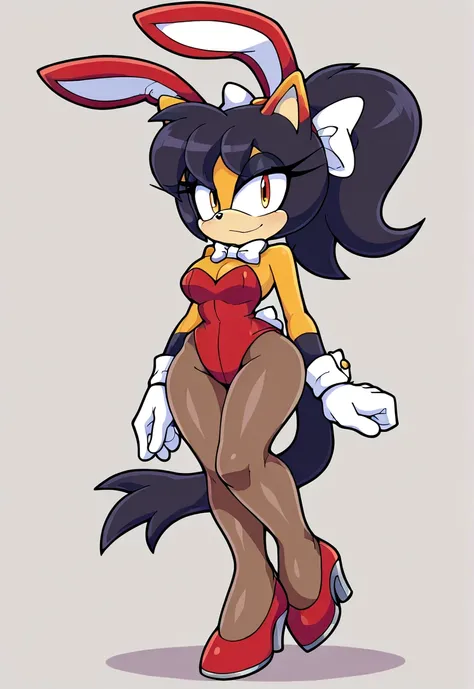 score_9, score_8_up, 2D, flat color, a plain white background with nothing in it, looking at viewer, 1girl, very detailed, extremely detailed, honey the cat from the sonic the hedgehog series, standing, full body, wide hips, narrow waist, curvy, high heels...