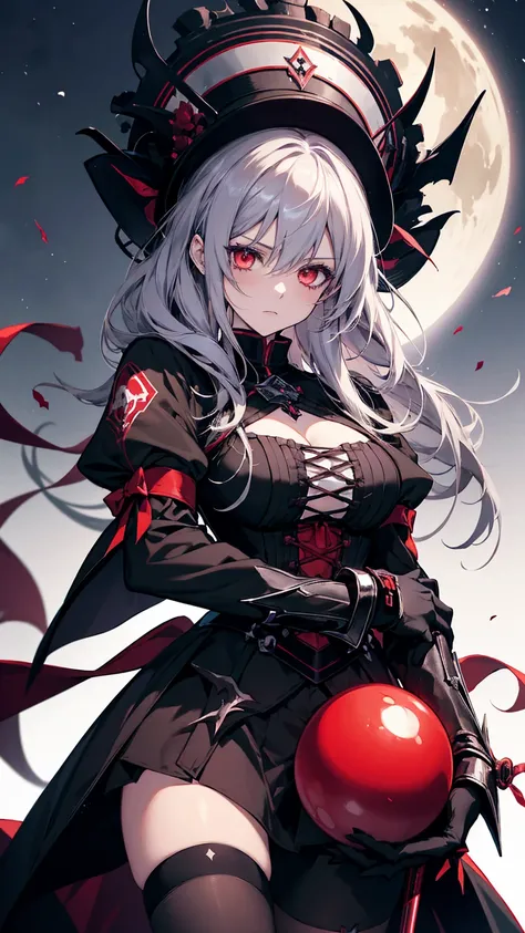 Anime girl holding a sword and a red ball in her hands, Nightcore, Gap Moe Yandere Grimdark, From Arknights, Gothic Maiden Anime Girl, Female Vampire Knight, 2b, 2b ..., Devil Anime Girl, Fate-like anime style/Stay Night, From Girls Frontline, portrait Gap...