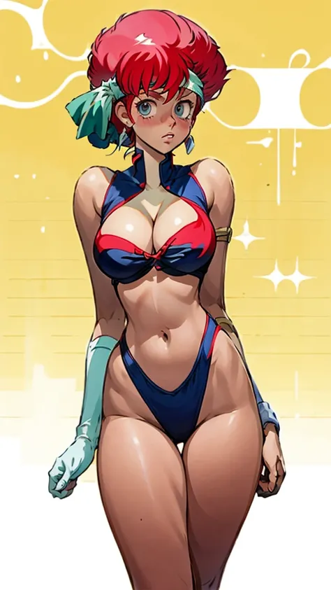 ((Masterpiece, highest quality; 1.3)), super quality, beautiful detail, super detailed, extra fine, 16K, exquisite, absurd, high resolution, beautiful background, detailed background, beautiful eyes, beautiful skin, anime style, Kay from Dirty Pair in a wh...