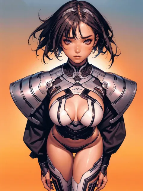 (((Warrior girl))), (((best qualityer: 1.4))), (((Afro))), (((DuneWalker))), (((post-apocalypse))), (Unbeatable masterpiece), (hiper HD),(CG 8k hyper-realistic), (((breasts big))), (((hyper feminine))), sensuous girl, (bob hair with straight bangs), ((( sc...