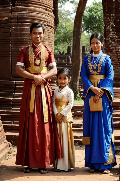 Women and men wearing Ayutthaya period clothing.