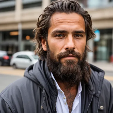 homeless handsome man
