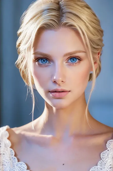 Emperor Augustus as the Most Perfect Woman in the World ( Blonde Hair, Blue Eyes, White Skin )