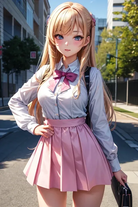 Anime girl posing for a photo., beautiful anime high school girl, a hyperrealist , hyperrealist , cute anime waifu with a nice dress, anime girl in real life, realist , seductive anime girl, as an cartoon character, attractive anime girl, uniform jk, beaut...