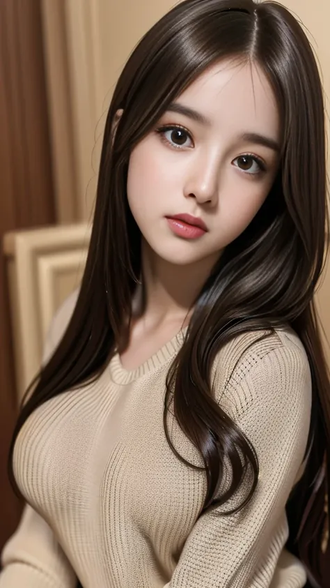 (masterpiece: 1.3), (8K, Realistic, RAW Photos, Highest quality: 1.4), (One girl), Beautiful Face, (Realistic Face), (Long Hair: 1.3), Beautiful hairstyle, Realistic eyes, Beautiful brown eyes, Beautiful details in the eyes, (Realistic Skin), Beautiful Ski...