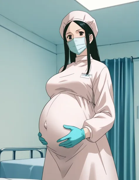 score_9,  score_8_up, score_7_up, source_anime, kasuganoray, pale skin, shy eyes, big breasts, long hair, scrubs, surgical mask,...