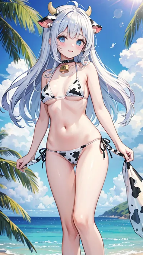  (masterpiece, highest quality:1.2), High resolution, Intricate details, Super detailed, (Highly detailed CG, unity 8k wallpaper), Clear image, (Cat ears:1.3), (Cow pattern bikini:1.5),  (standing in the sea:1.2), (ARMY Equipment:1.2), (Sunshine:1.2),
Blus...