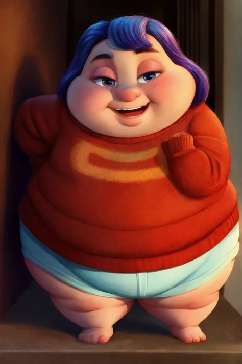 Fat  girl pixar animated 