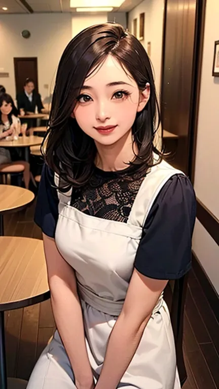 1 woman, japanese woman,(housewife:1.5),(40 years old:1.68),(attractive mature woman:1.66),(middle age:1.78),(small round face:1...