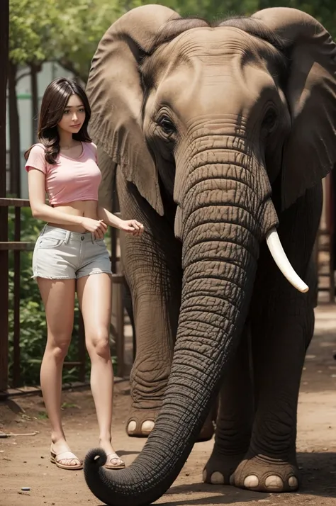 Elephant with female hair 