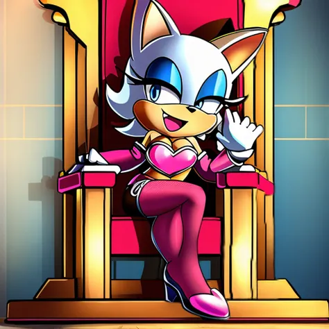 Rouge he sits on a throne and laughs Black bodystocking 