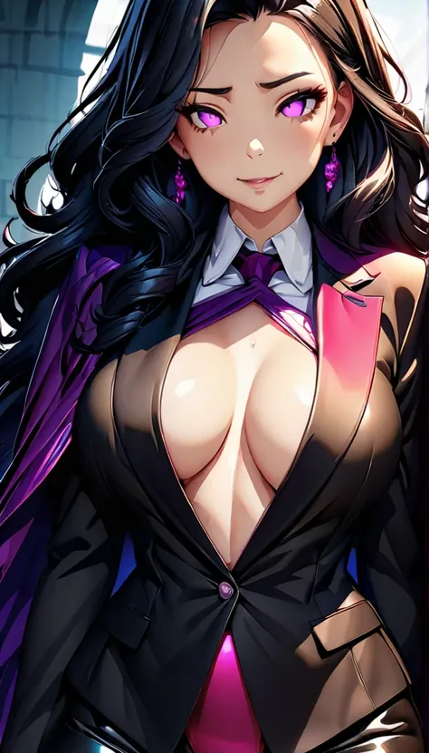 (highest quality:1.2,evil lady,cg, Very detailed, High Detail, digital coloring, High Contrast, masterpiece:1.2,suits, highest quality, Best aesthetics),(highest quality:1.2,evil lady,cg, Very detailed, High Detail, digital coloring, High Contrast, masterp...