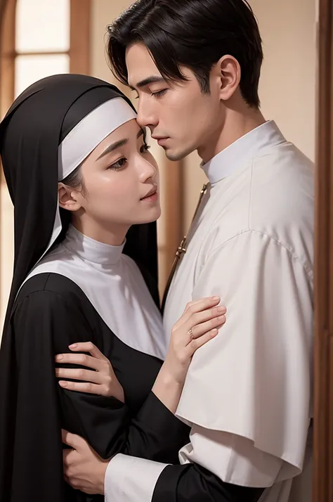 A deep love between a nun and handsome priest