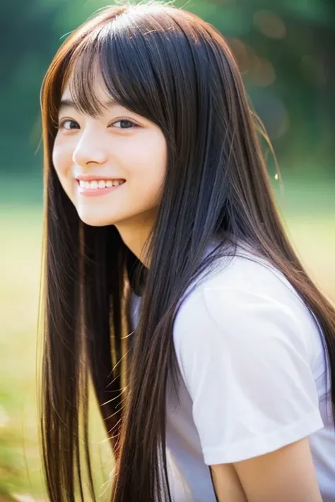 Girl with long hair、Japanese、Strong-minded girl、A little smile