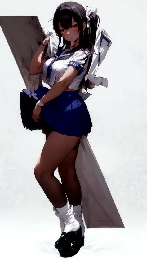 Afed woman in a short skirt and white shirt poses for a photo, seifuku, ikki tousen, mayuri shiina, Surreal , Knee socks and skirt, sakimichan, Ayaka Cosplay, Anime Girl Cosplay, Girl in uniform, Japanese girl , high school girl, Japanese 、Spread your legs...