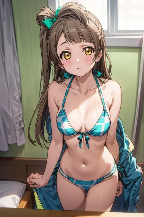 (((pixel-perfect, detail-perfect))), solo, 1girl, kotori minami, , looking at viewer, ,bikini,my room,,nsfw,medium breasts