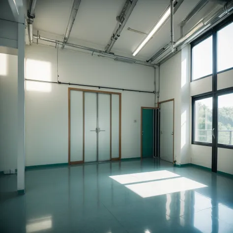 indoor ，limital space ，empty，fluorescent light