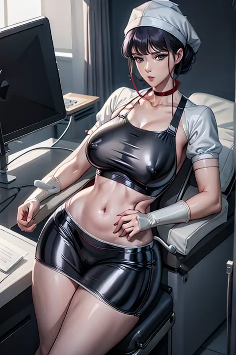 nurse uniform,hospital, latex nurse suit,nurses,busty,elbow gloves,labcoat,grey hair woman,red eyes , gigantic ,medical instruments,asian nurse,two nurses,speculum,examination room,oversize ,big ass ,strap on, lay on table ,legs spreaded,giving birth,gyno ...