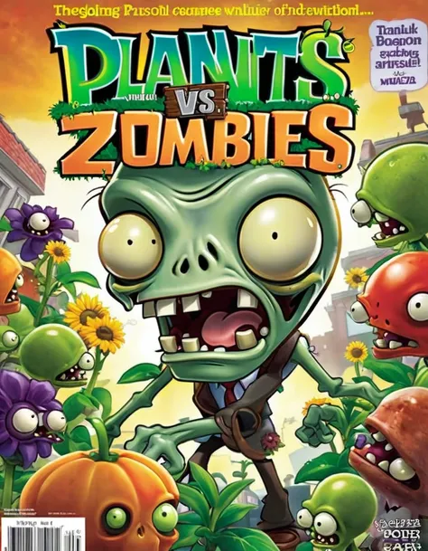 Magazine cover,Plants vs. Zombies