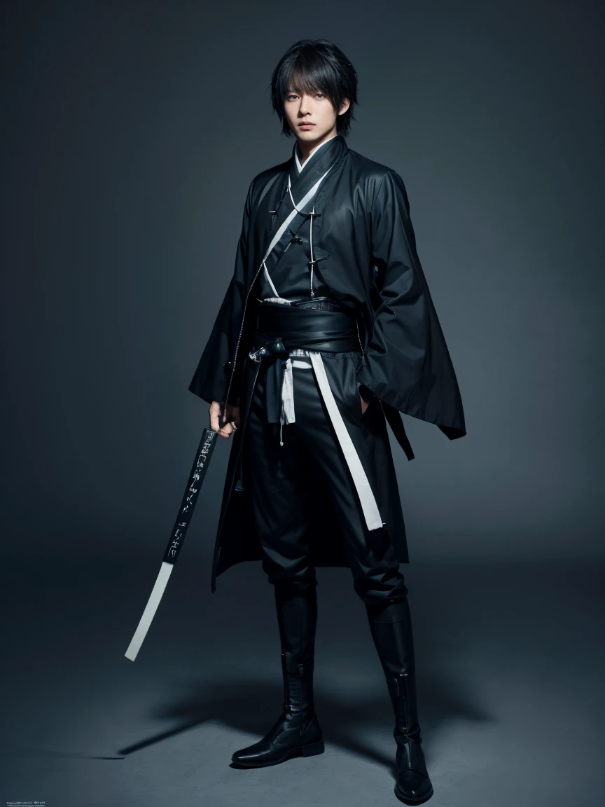 {extremely detailed 8k wallpaper}, {masterpiece}, {best quality}，独奏，full-body shot，okita souji，