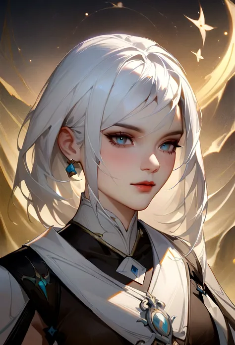 a close up of a woman with white hair and a white mask, beautiful character painting, guweiz, artwork in the style of guweiz, white haired deity, by Yang J, epic exquisite character art, stunning character art, by Fan Qi, by Wuzhun