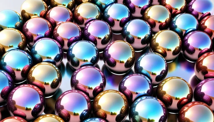 rainbow metal balls