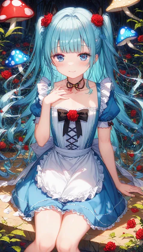 masterpiece, best quality, extremely detailed, (illustration, official art:1.1), 1 girl ,(((( light blue long hair)))), ,(((( light blue long hair)))),light blue hair, , long hair ((blush)) , cute face, big eyes, masterpiece, best quality,(((((a very delic...