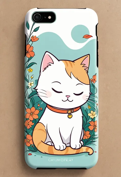 Phone case design：1 Cat