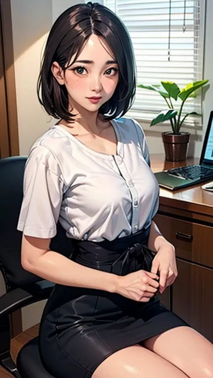 1 woman, japanese woman,(housewife:1.5),(40 years old:1.68),(attractive mature woman:1.66),(middle age:1.78),(small round face:1...