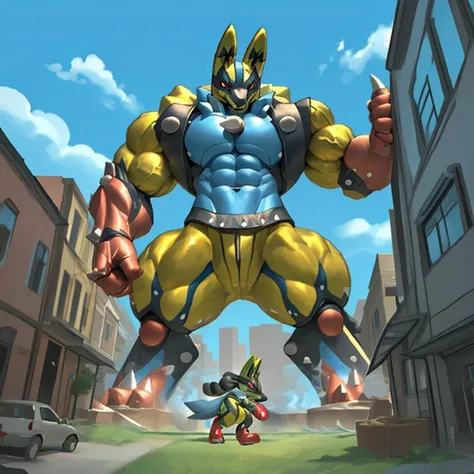 (masterpiece. official art. 8k. best quality. detailed full body. full body.)

(situation 1 : dominating mega lucario. focus gia...