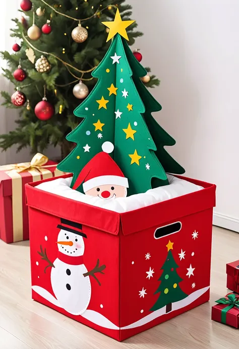 Non-woven storage box design：Christmas theme