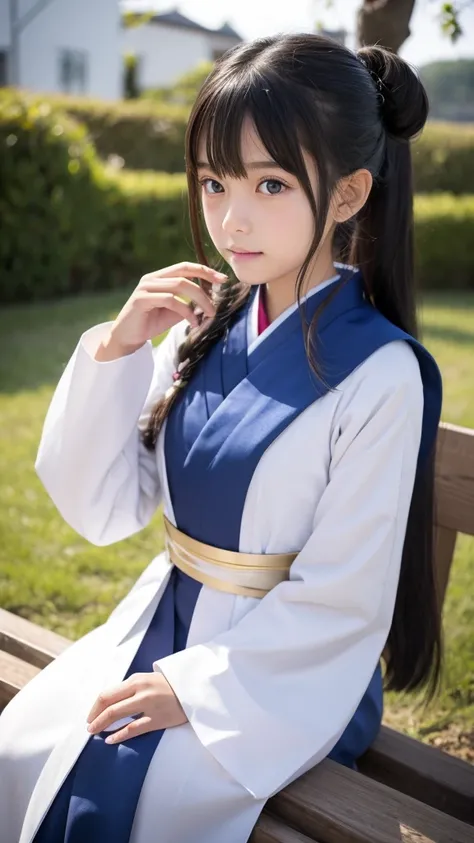 11 year old girl　Japanese　salor costume　Realistic Skin